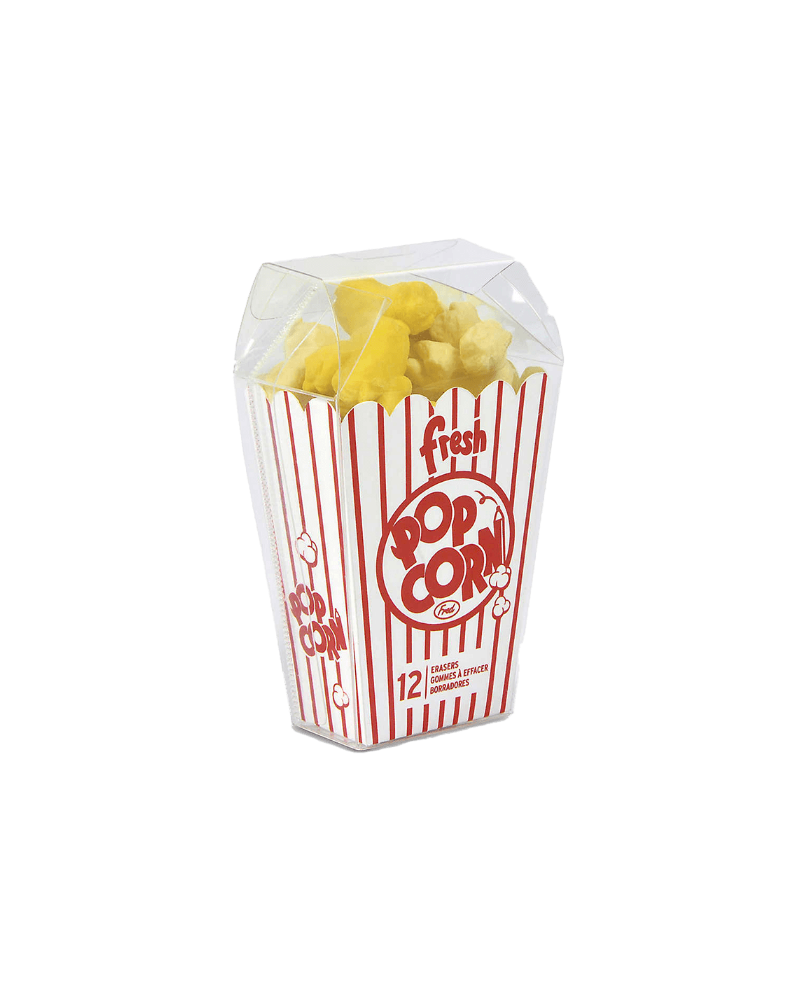 Set of Popcorn Erasers
