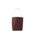 Bucket Leather-Trimmed Shell Tote