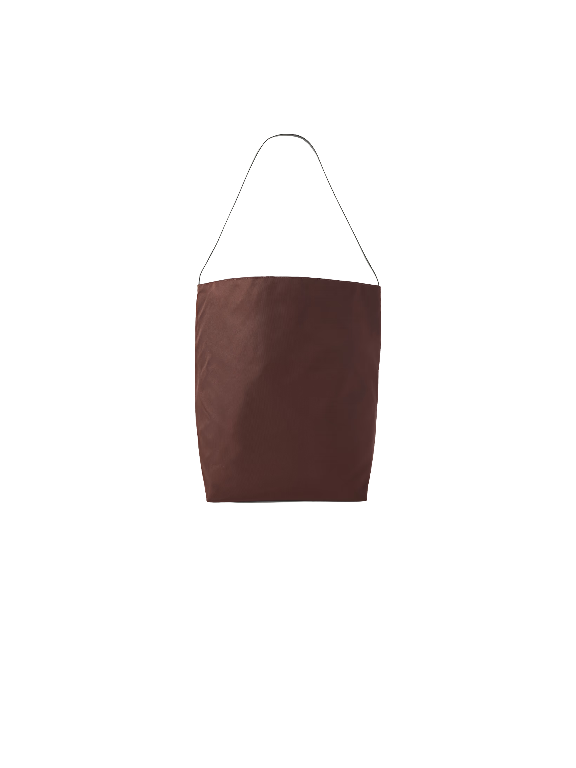 Bucket Leather-Trimmed Shell Tote