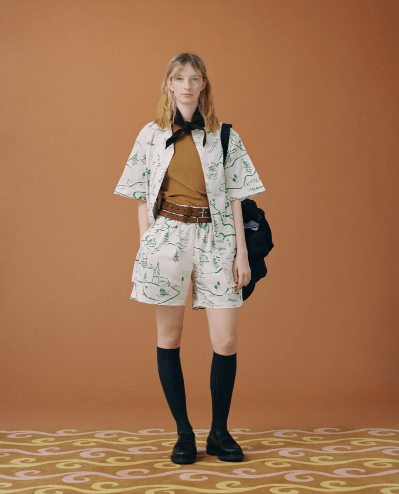 Mountain Map Camp Collar Shirt