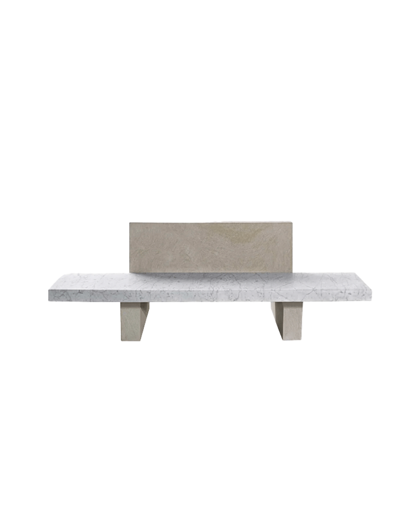 Span Outdoor Bench with Backrest by John Pawson
