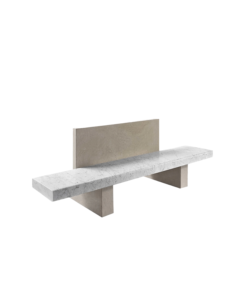 Span Outdoor Bench with Backrest by John Pawson