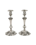 Pair of Antique Georgian Silver Candlesticks