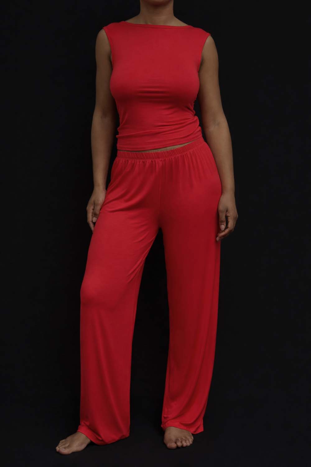 Front View of Recline Pant in Corbusier from KYE Intimates in Los Angeles